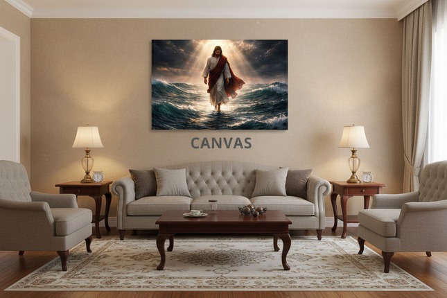 Canvas Gesù sull'acqua