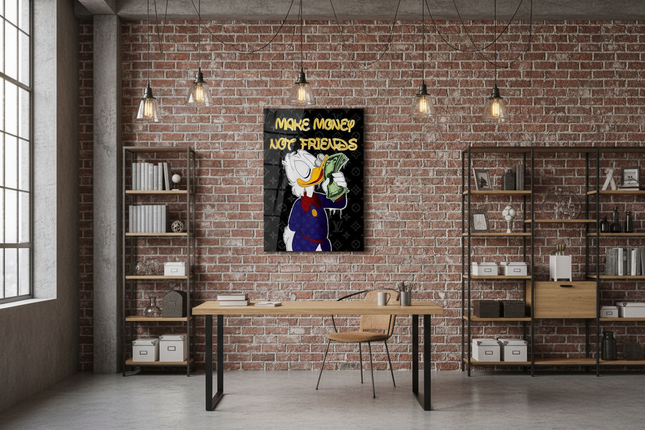 Dollar Paperone su plexy in loft industriale