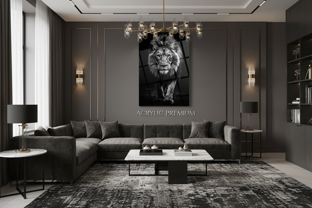 Salotto di lusso con stampa acrylic premium