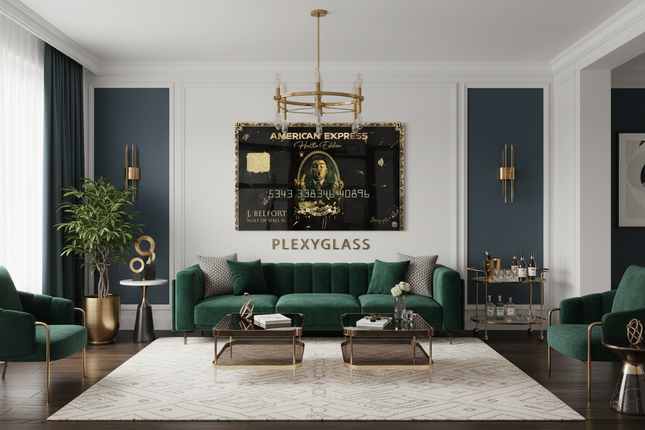 Salotto di lusso con stampa plexiglass