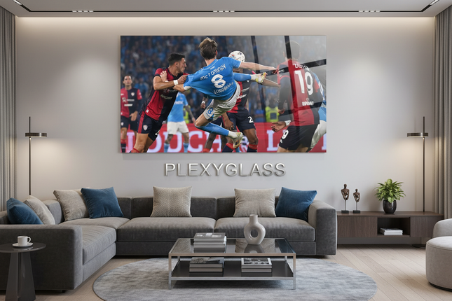 Salotto di lusso con stampa plexiglass