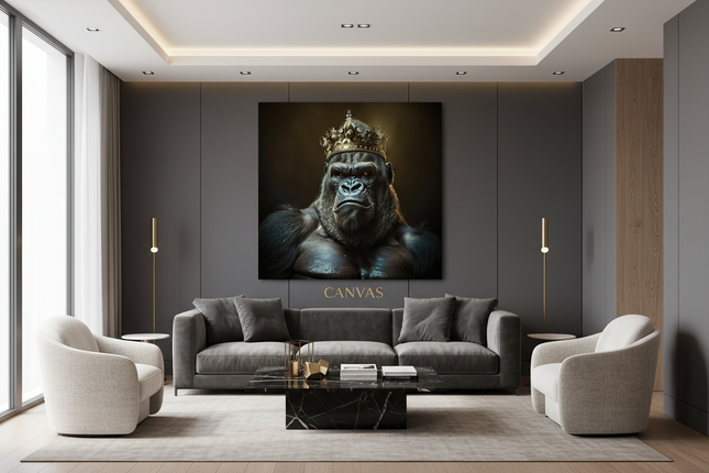 Soggiorno moderno con stampa canvas